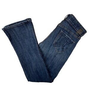 Los !T Jeans Star Bootcut Women Size 27 Blue Low Rise Dark Wash Denim